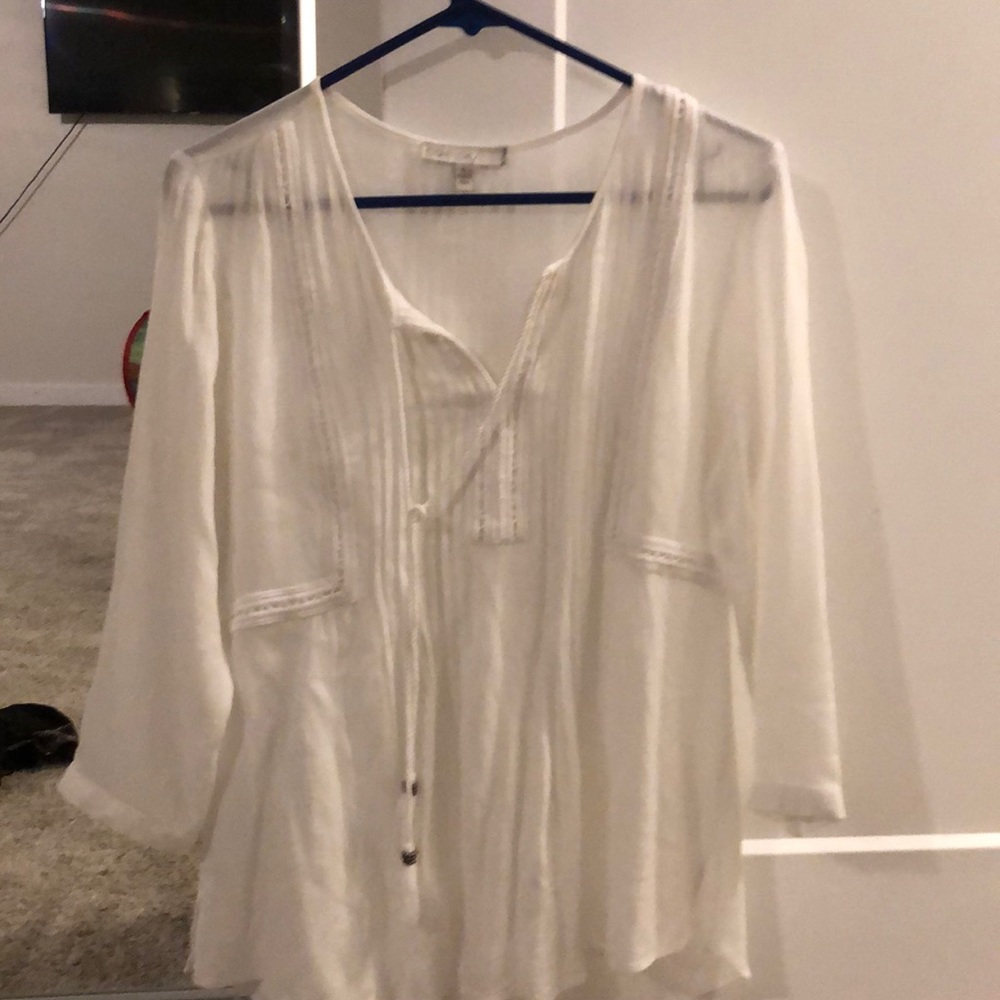 Stitch fix White flowy blouse never worn